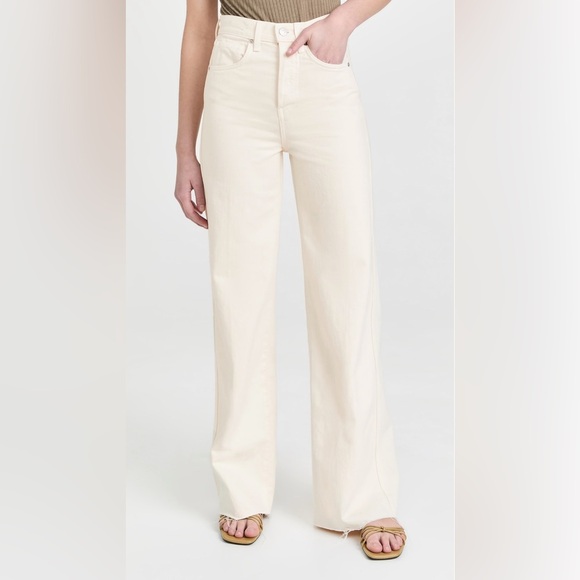 NWT Veronica Beard Taylor High Rise Wide Leg Jeans in Ecru Size 29 - Picture 6 of 14